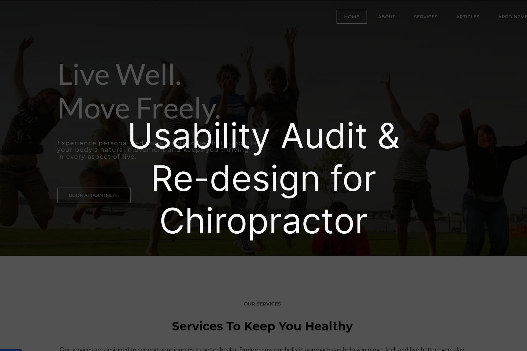 Case Study for Revitalize Chiropractic Usability Audit and Re-design